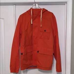 Orange Hooded Rain jacket
